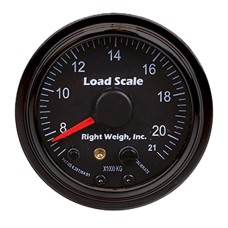Right Weigh 2.5" Interior Mechanical Display / 21,000kg - Black Bezel